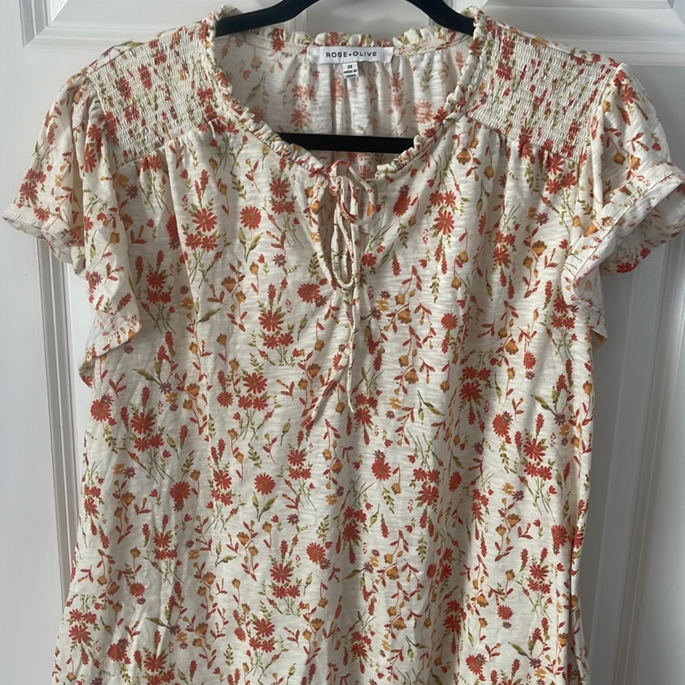 Rose and olive shirt
